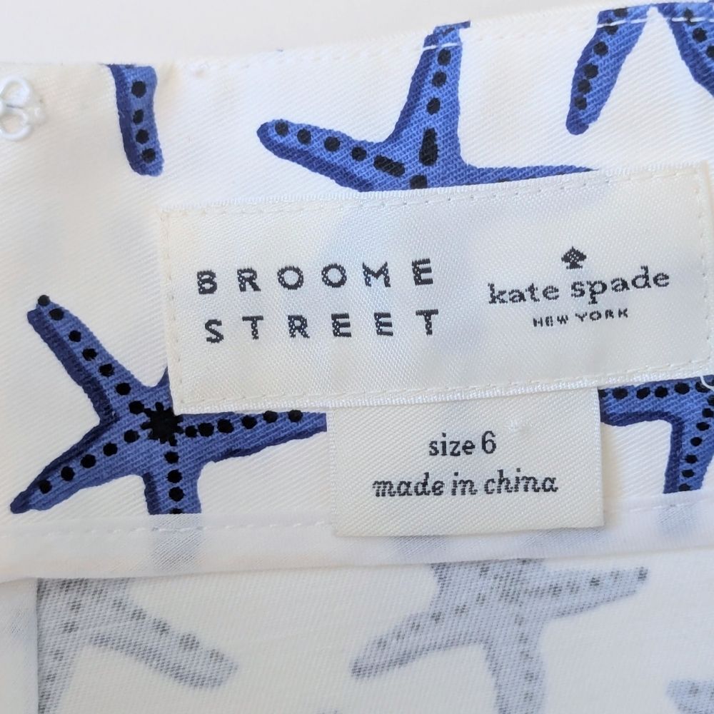 Kate Spade Starfish Broome Street Skirt White 6 Preppy Coastal Grandmother - Picture 8 of 8